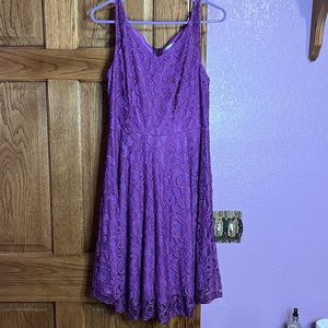 Purple lace dress size large